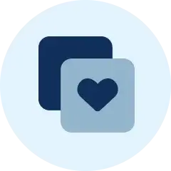 Heart inside a square icon Heart inside a square icon