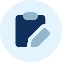 Checklist with pencil icon Checklist with pencil icon